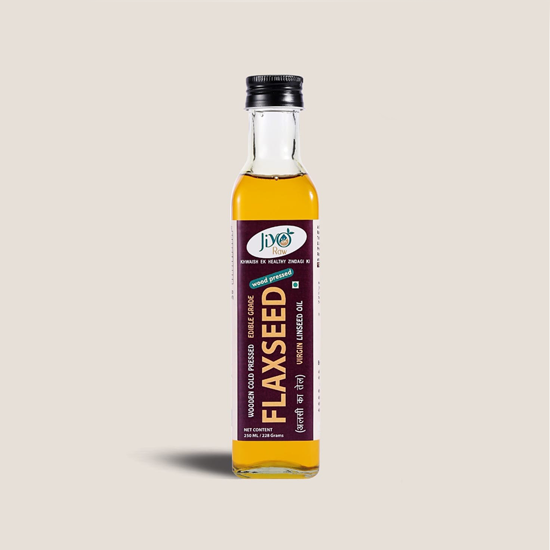 WOODEN COLD-PRESSED FLAX SEED OIL