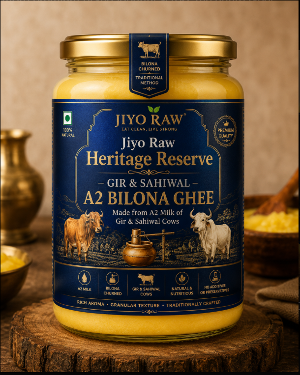 Jiyo Raw Heritage Reserve Gir & Sahiwal A2 Bilona Ghee