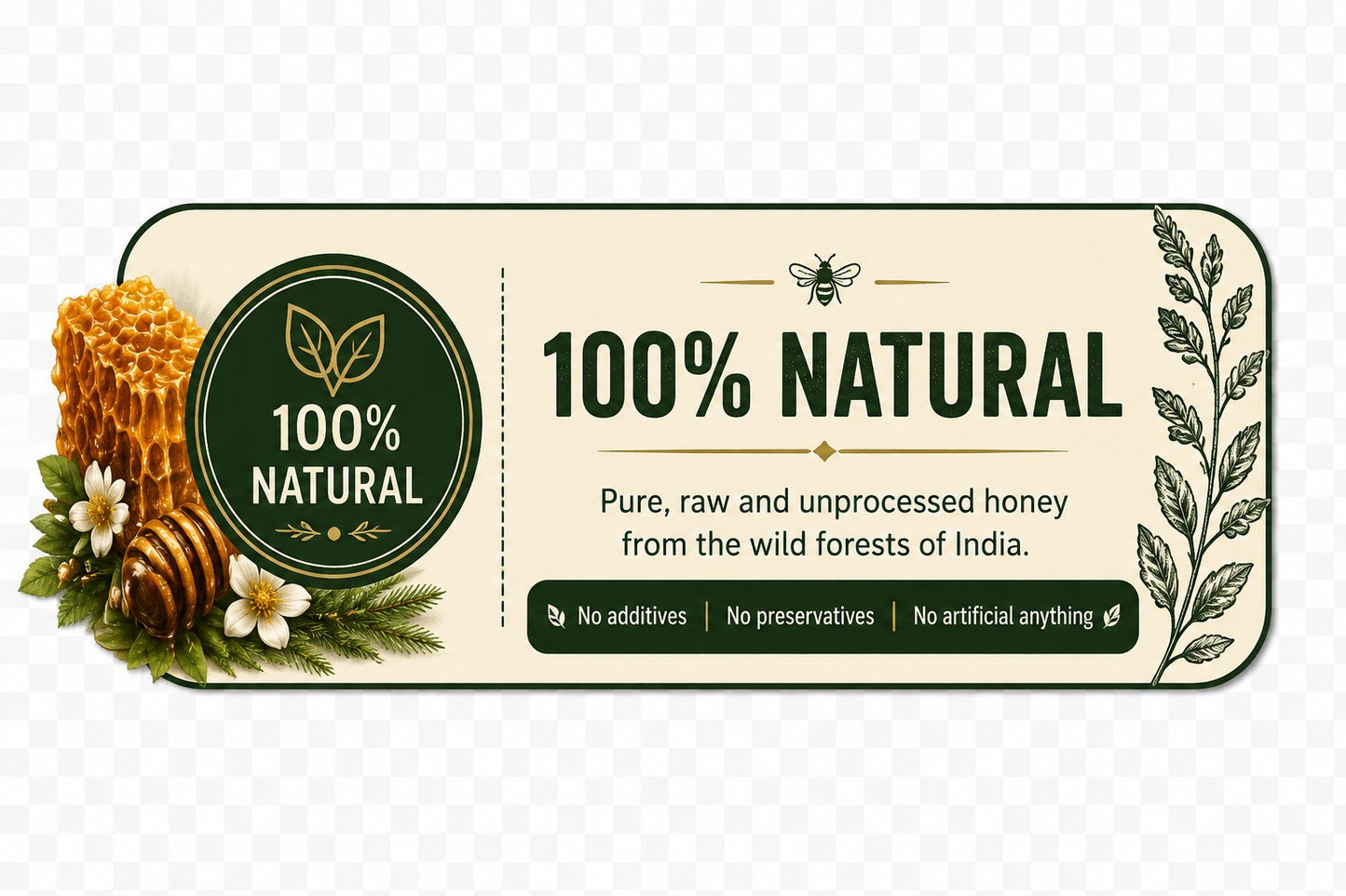 JIYORAW Wild Forest Honey | Pure & Natural | 150g
